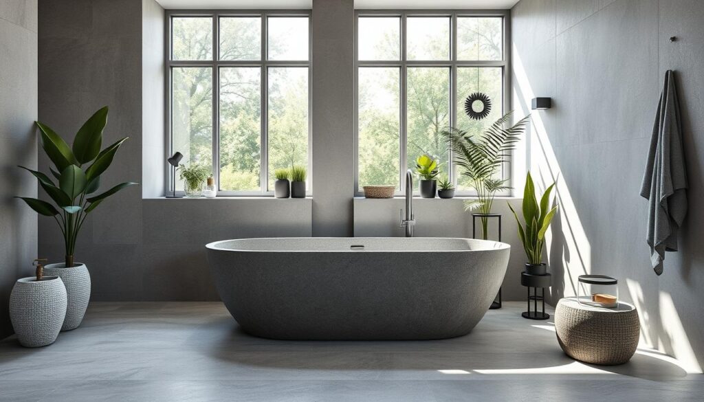 artificial stone tub grey